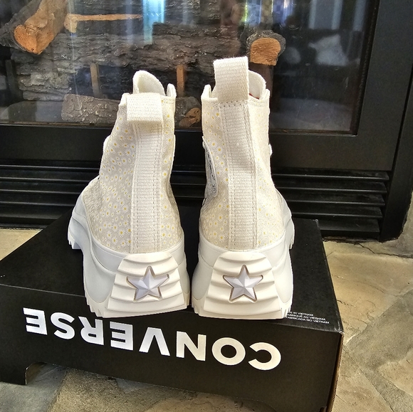 New Converse Run Star Hike Platform Sneaker Daisy Design - Picture 4 of 4